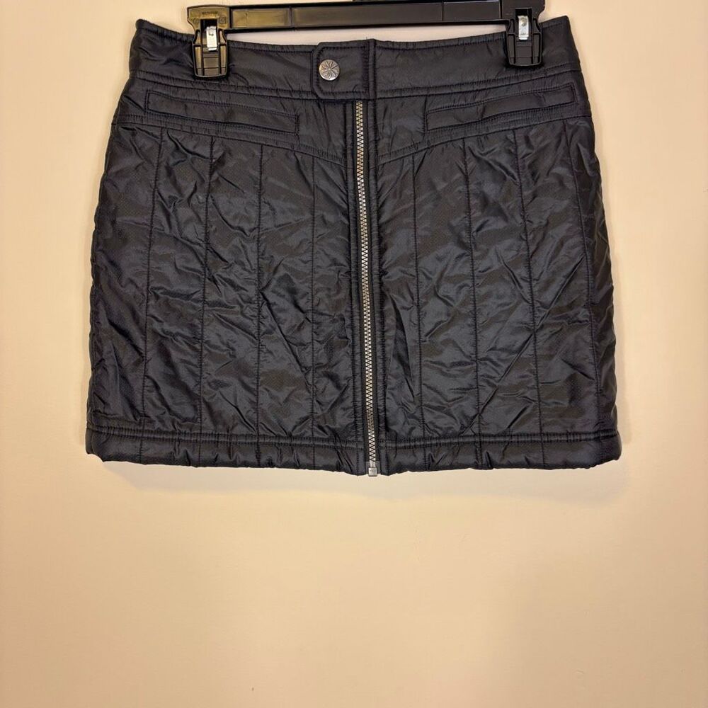 Athleta Black 100% Nylon Zip Up Mini Skirt 4